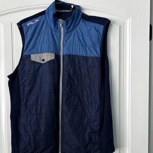 Ralph Lauren Men's Blue and Gray Quilted Vest